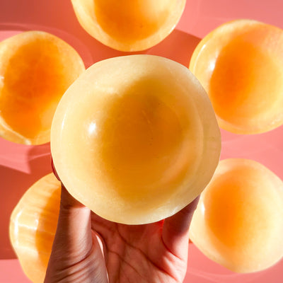 Orange Calcite Bowl