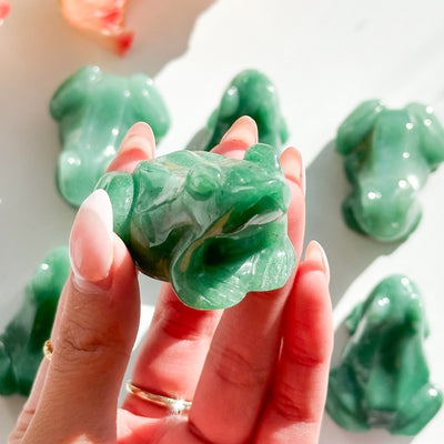 Green Aventurine Frog