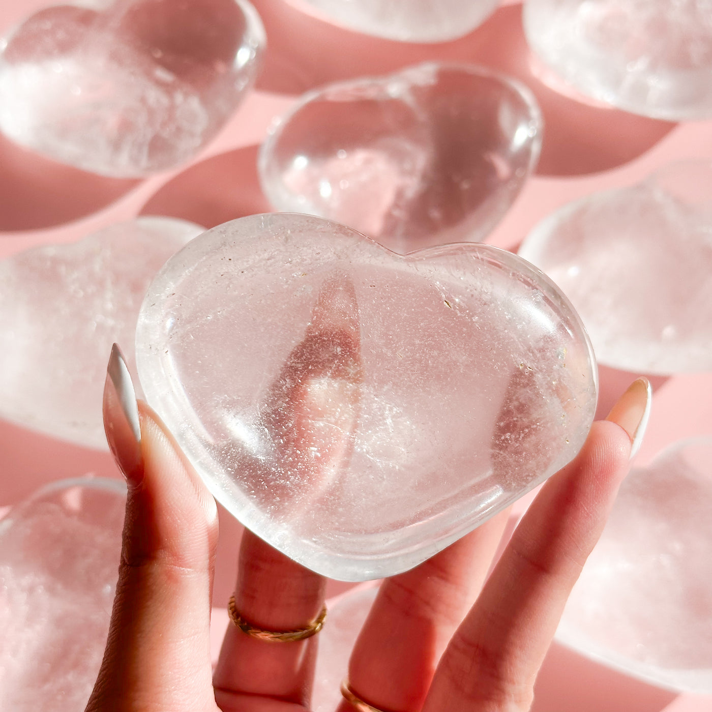 Clear Quartz Standing Heart