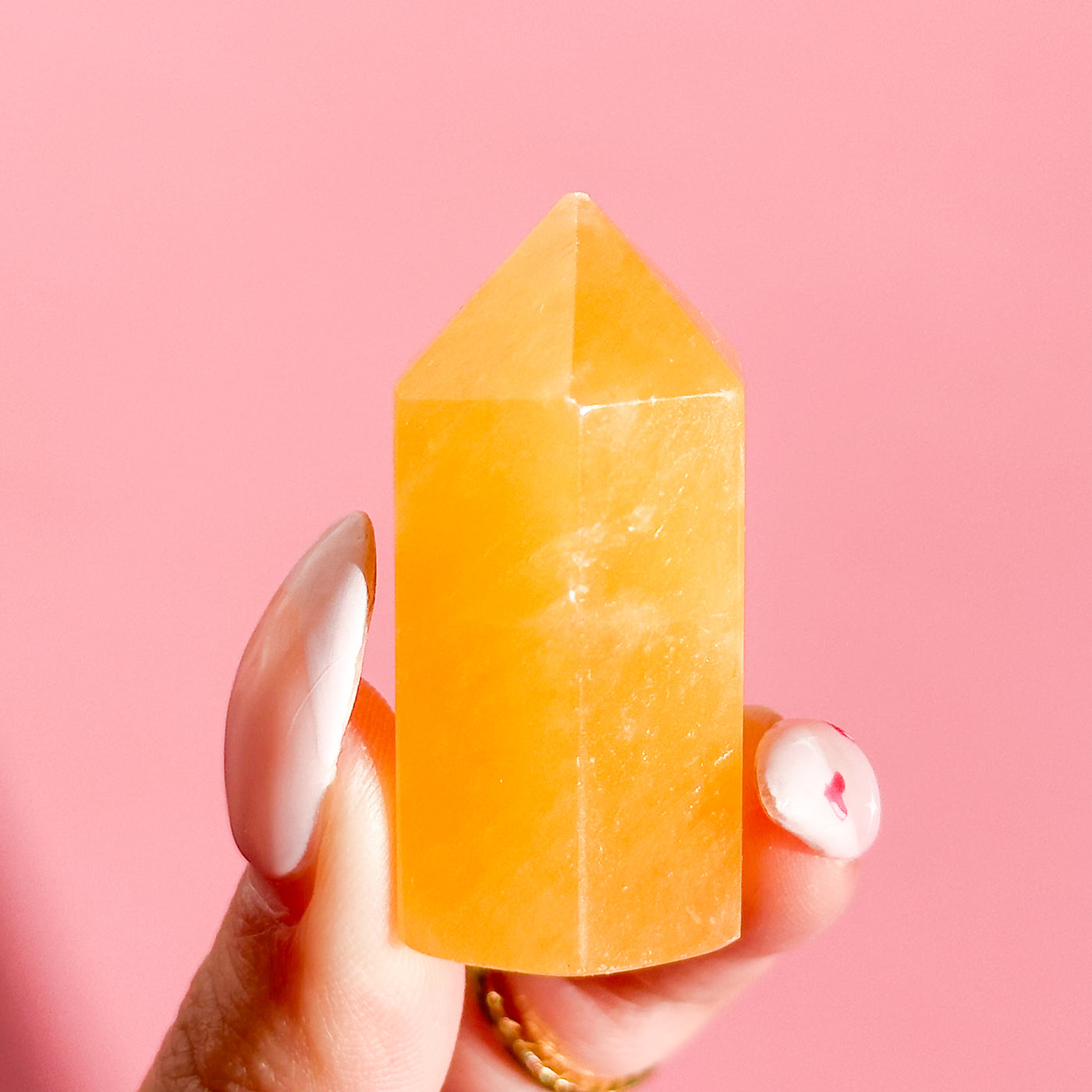 Orange Calcite Mini Tower