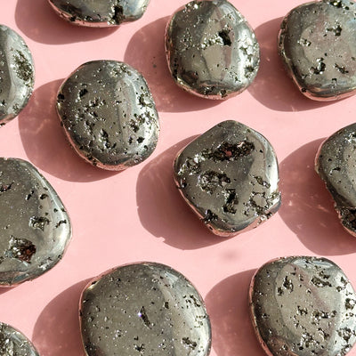 Druzy Pyrite Mini Flat Tumble