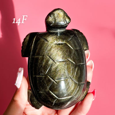 Golden Sheen Obsidian Turtle