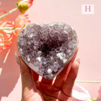 Druzy Amethyst Heart - MEDIUM