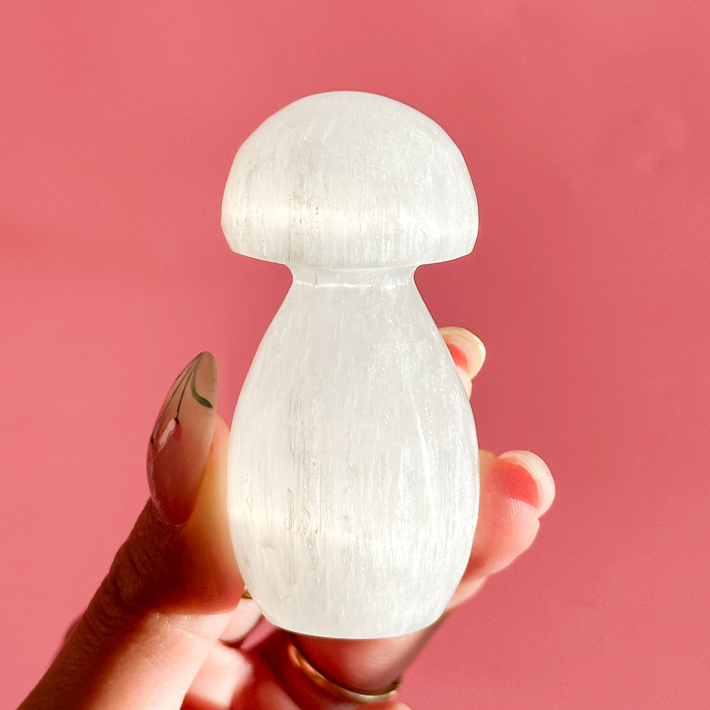 Satin Spar Selenite Mushroom