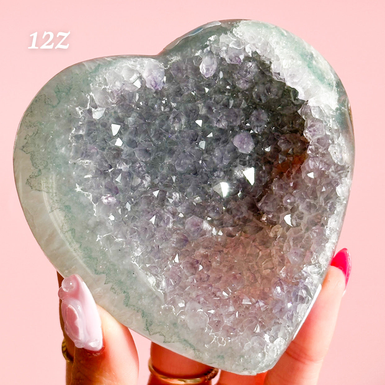 Druzy Amethyst Heart from Brazil