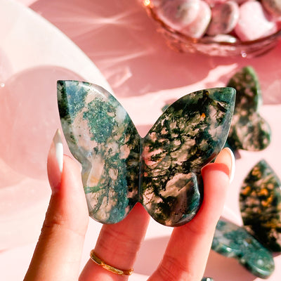 Moss Agate Butterfly