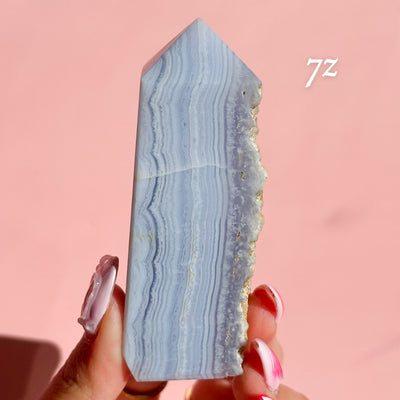 Blue Lace Agate Tower