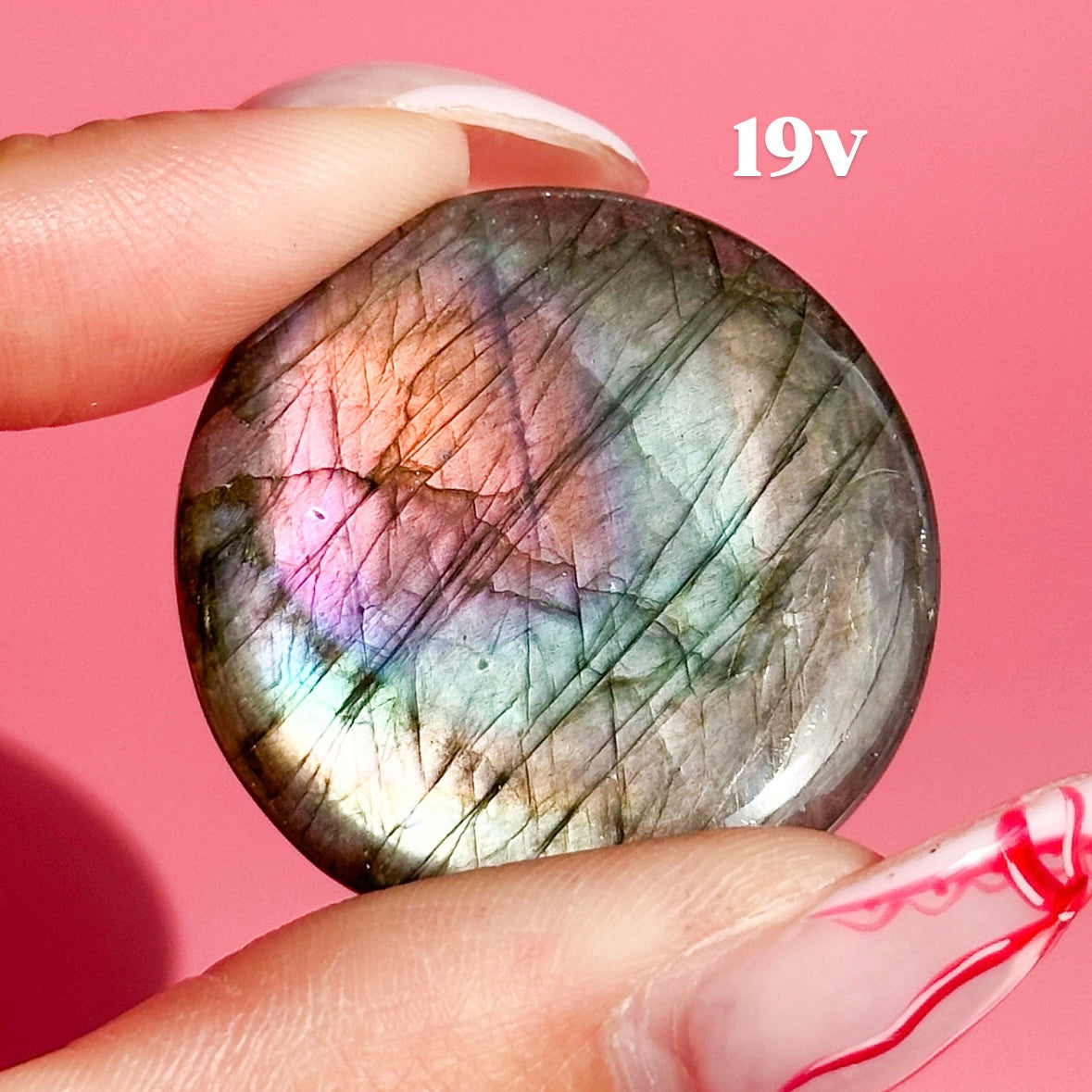 Rainbow Labradorite Flat Stone - MEDIUM