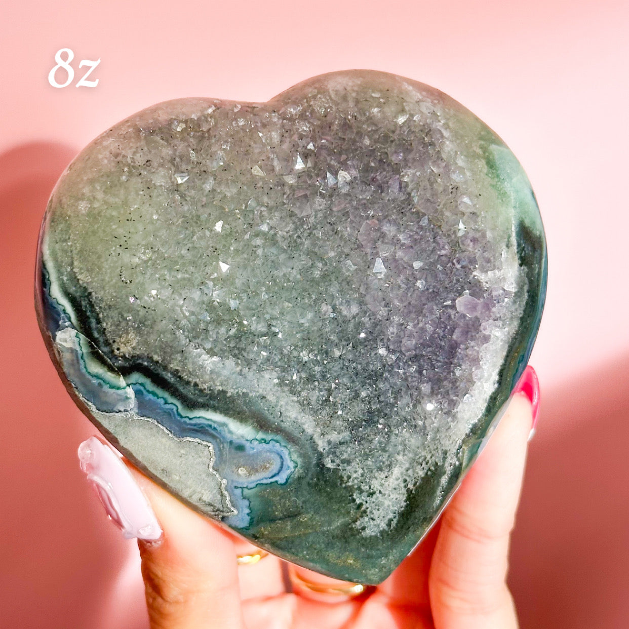 Druzy Amethyst Heart from Brazil