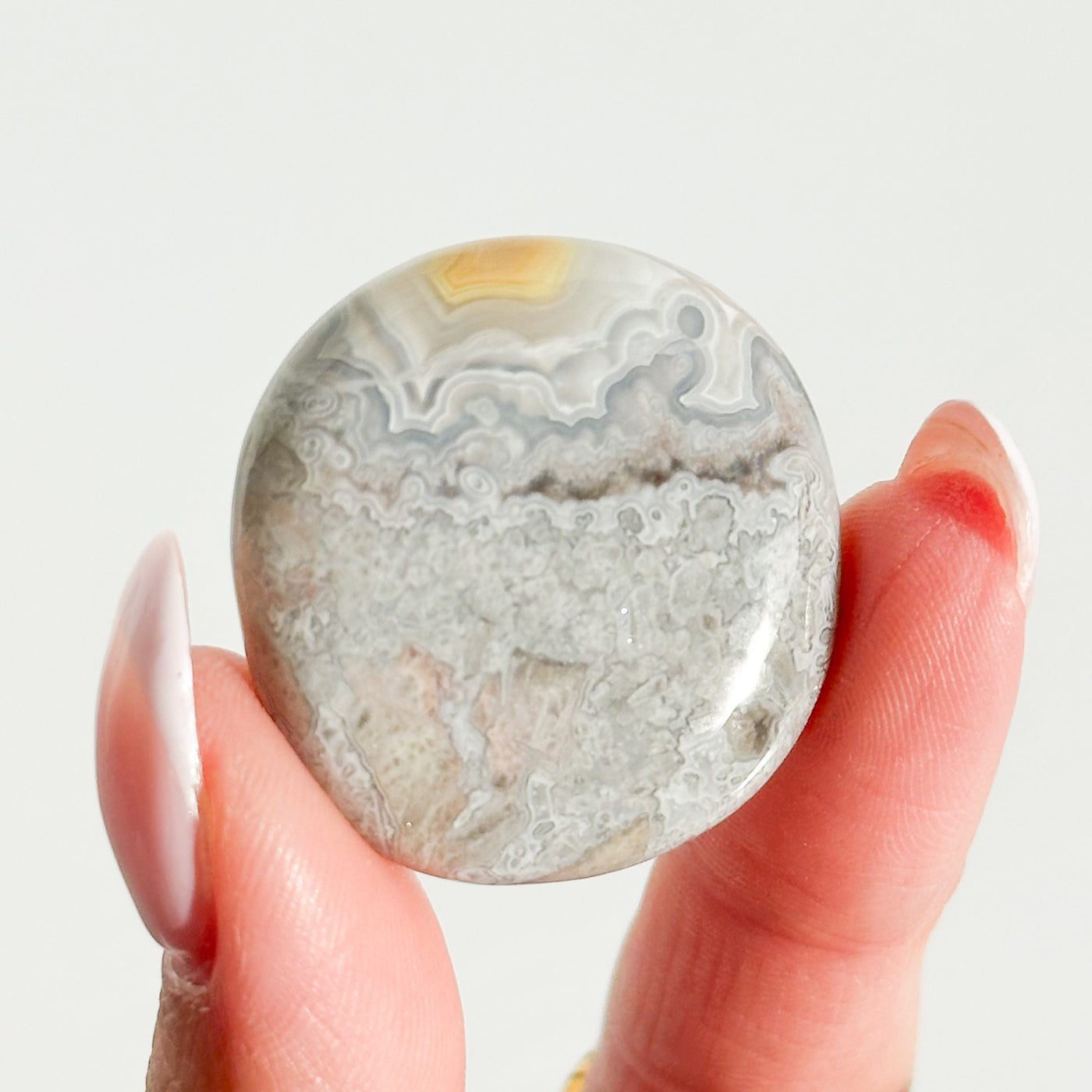 Crazy Lace Agate Flat Stone - MINI