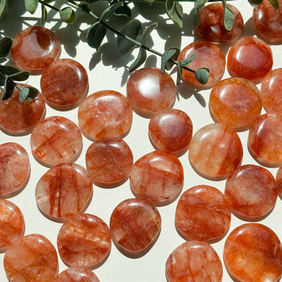 Hematoid (Fire) Quartz Flat Stone - MINI