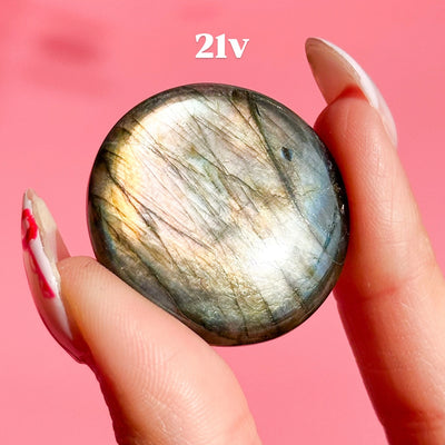 Rainbow Labradorite Flat Stone - MEDIUM