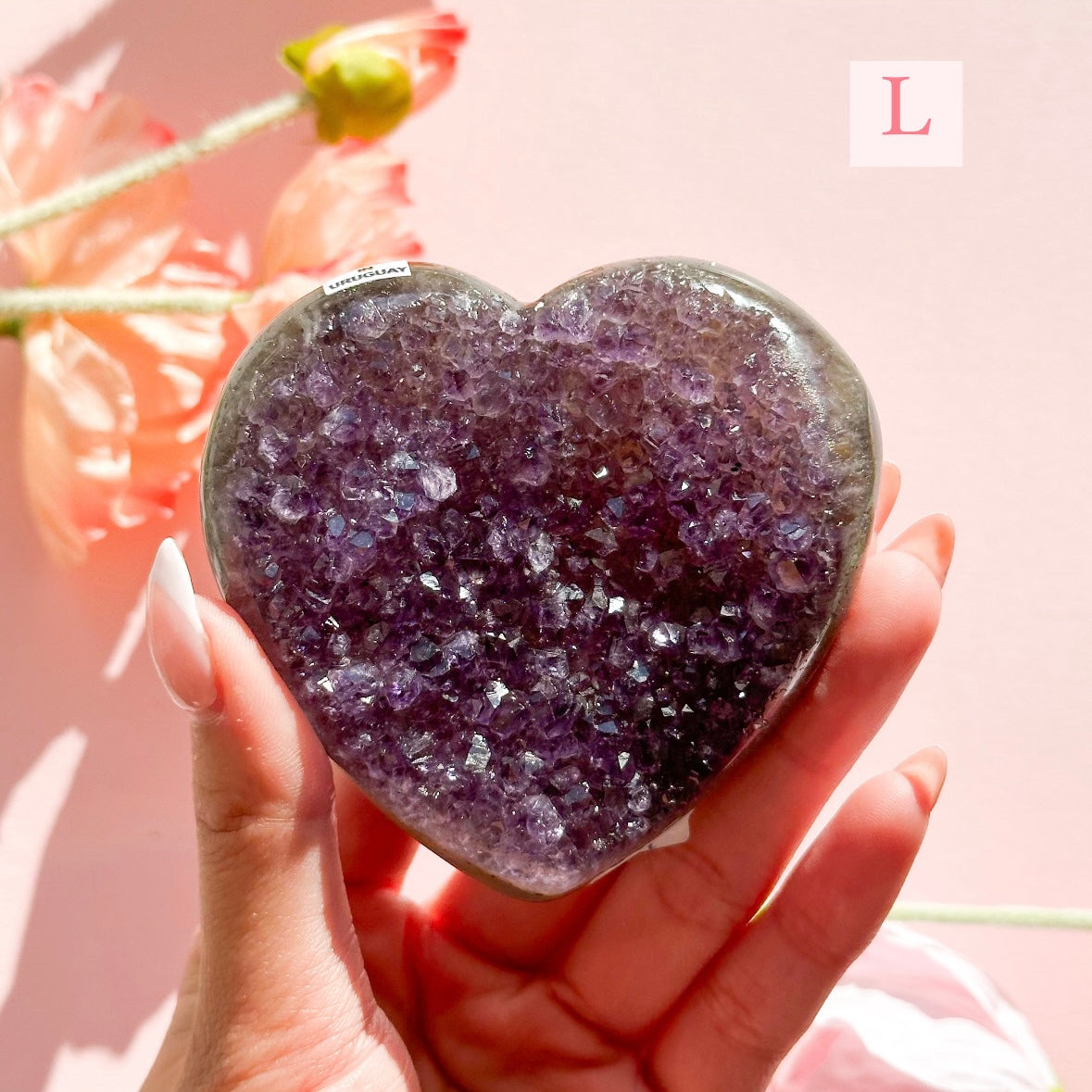 Druzy Amethyst Heart - MEDIUM