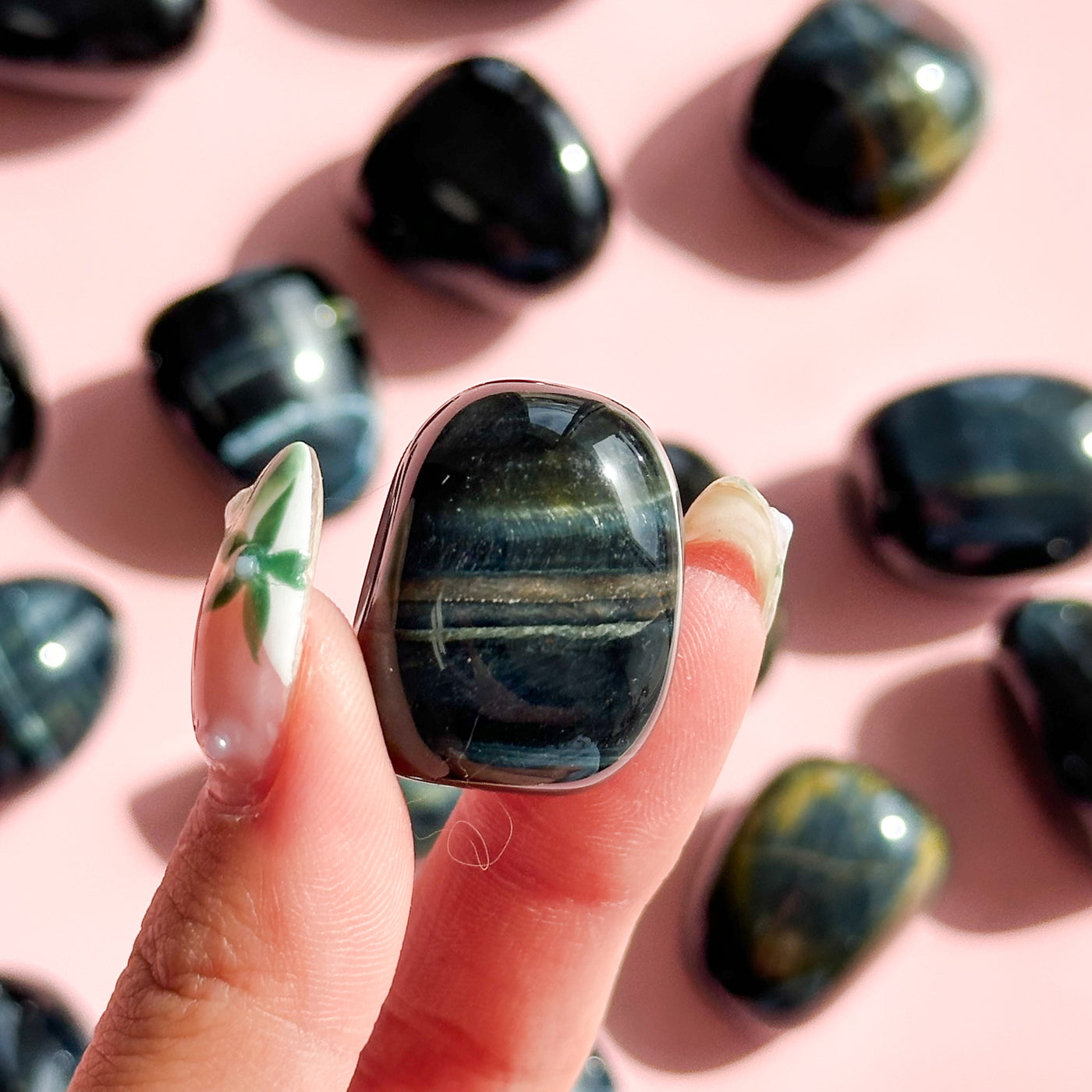 Blue Tiger Eye Tumble