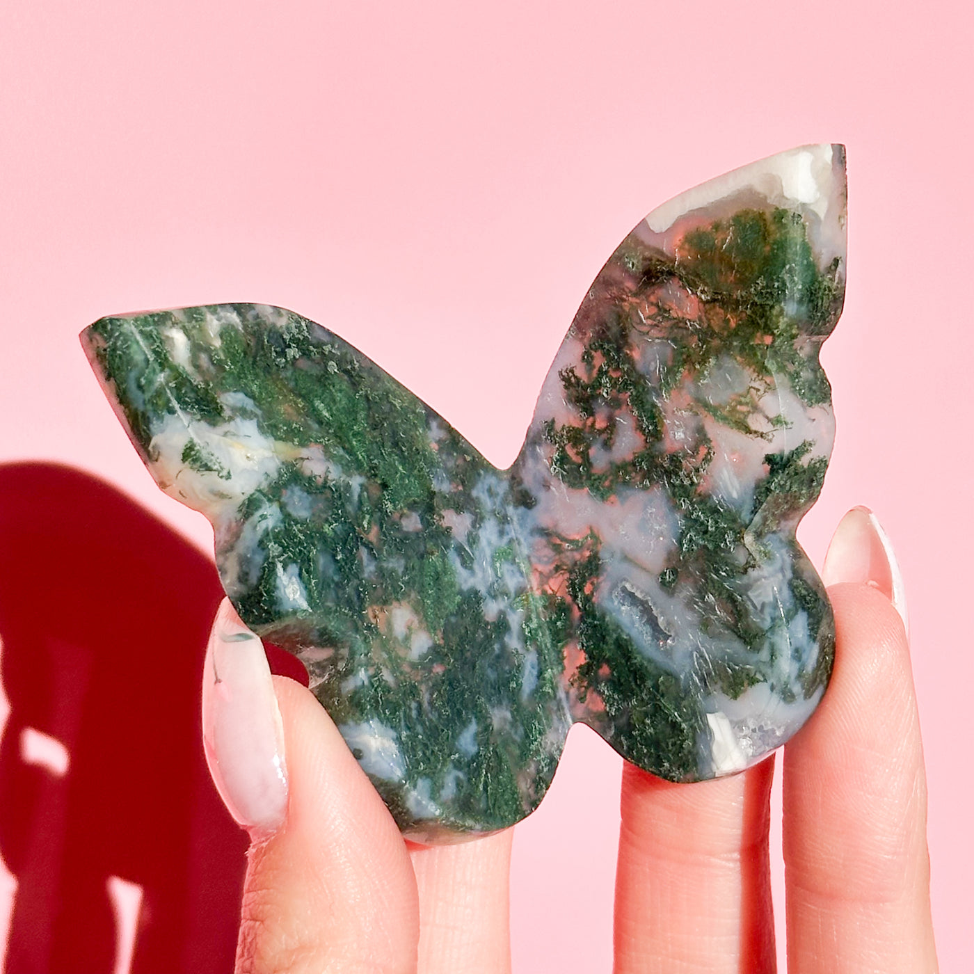 Moss Agate Butterfly