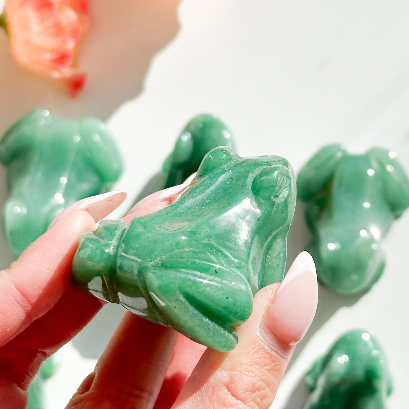 Green Aventurine Frog