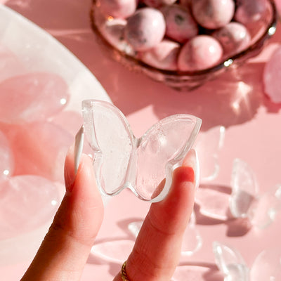 Clear Quartz Mini Butterfly