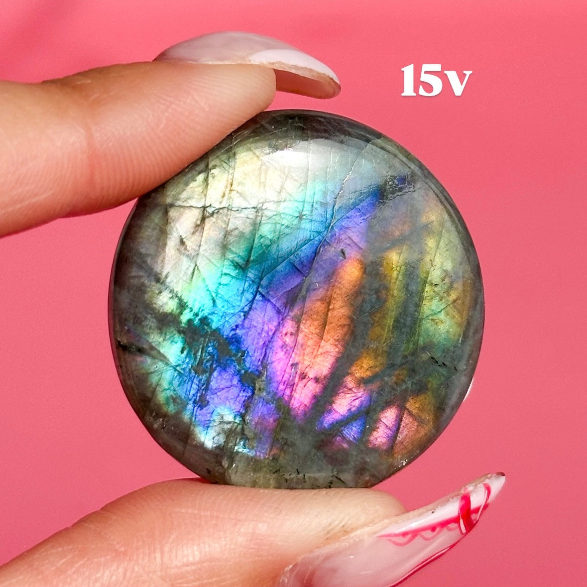 Rainbow Labradorite Flat Stone - MEDIUM