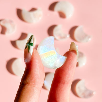 Rainbow Moonstone MINI Moon