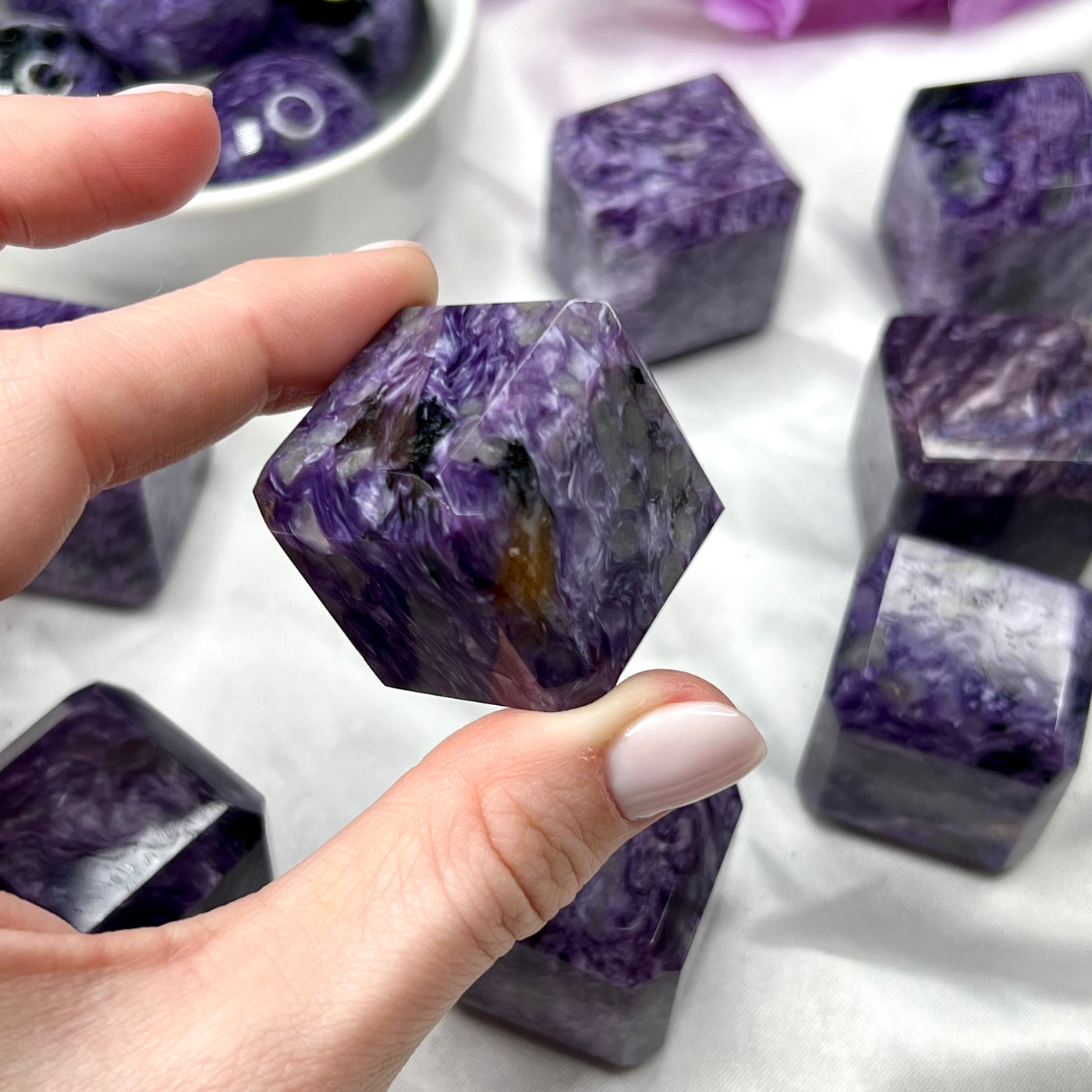 Charoite Cube