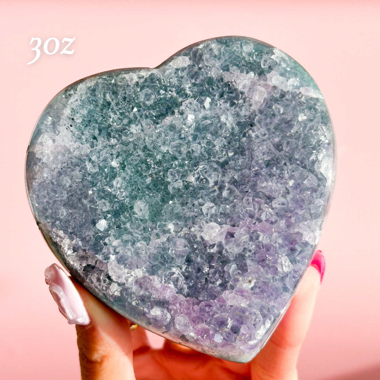 Druzy Amethyst Heart from Brazil