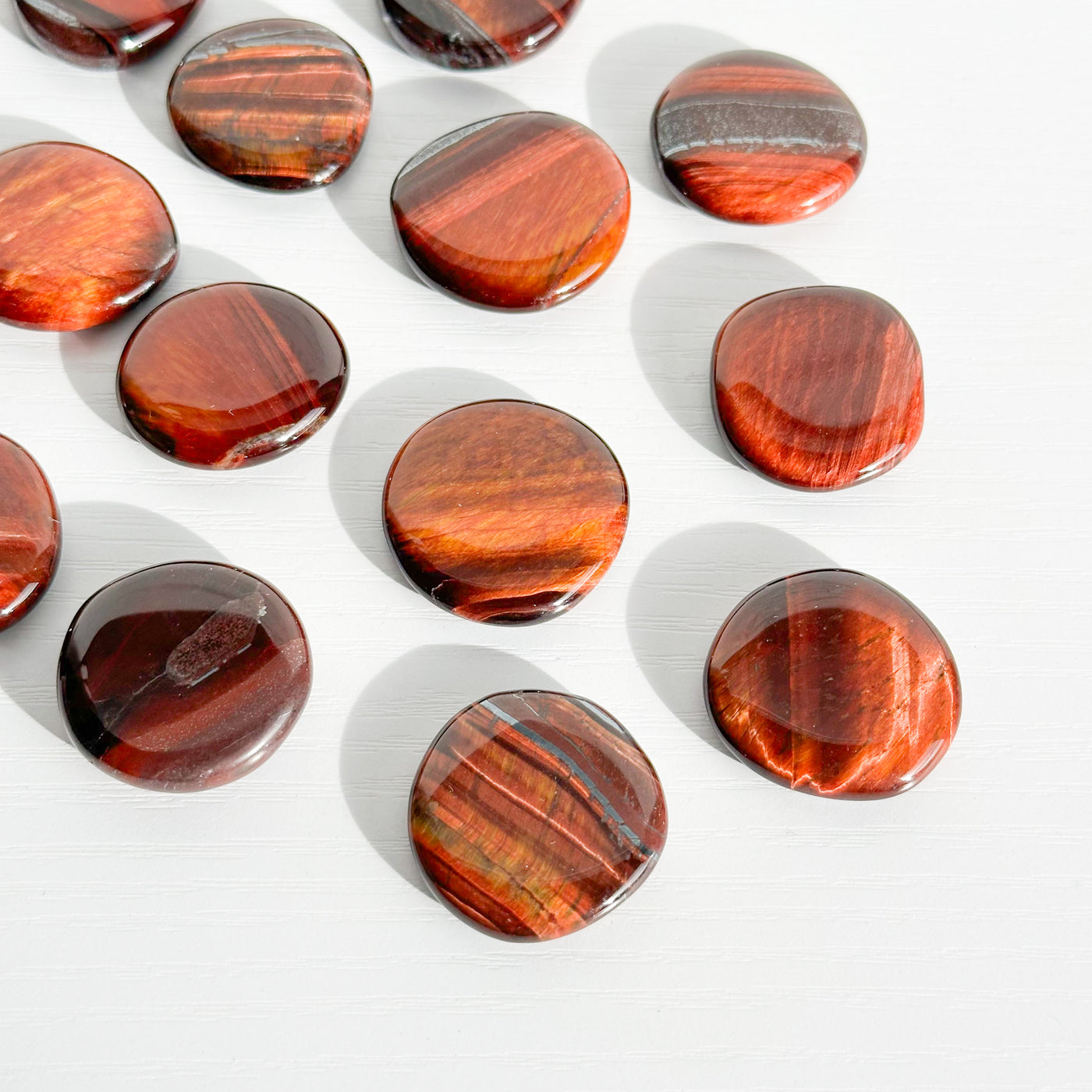 Red Tiger Eye Flat Stone - MINI