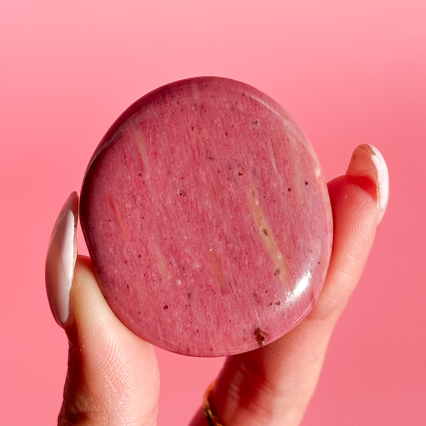 Pink Petrified Wood Flat Stone