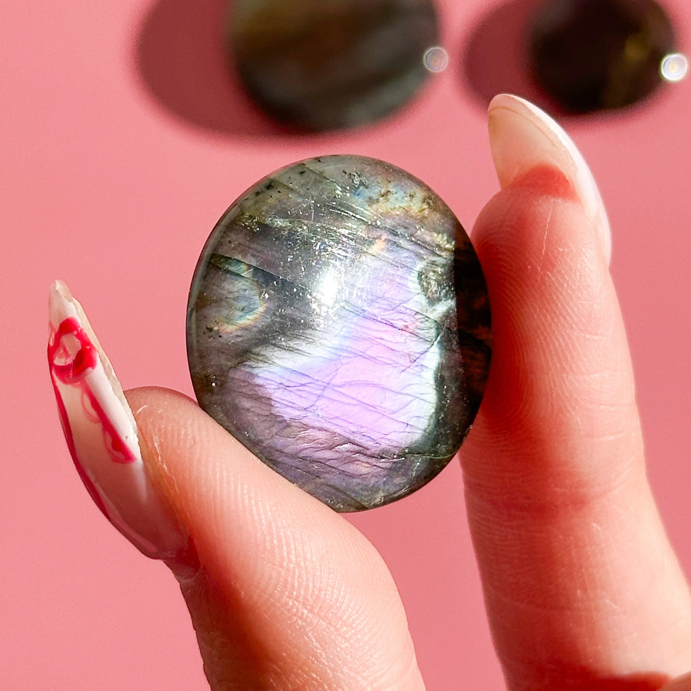 Rainbow Labradorite Flat Stone - Small