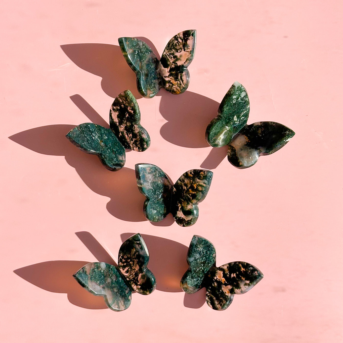 Moss Agate Butterfly