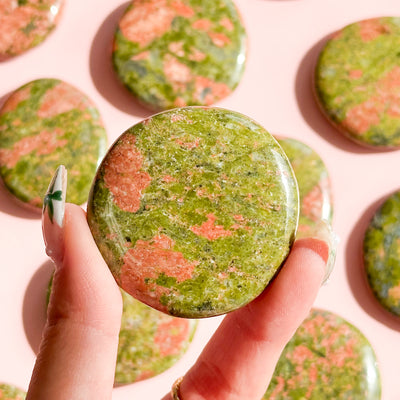 Unakite Flat Stone