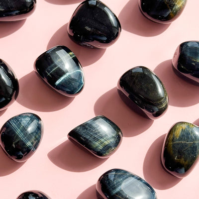 Blue Tiger Eye Tumble