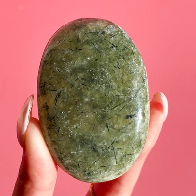 Prehnite with Epidote Palmstone