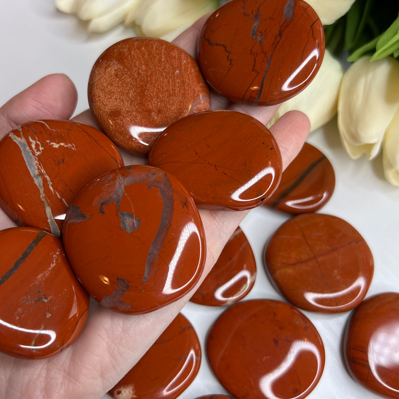 Red Jasper Flat Stone