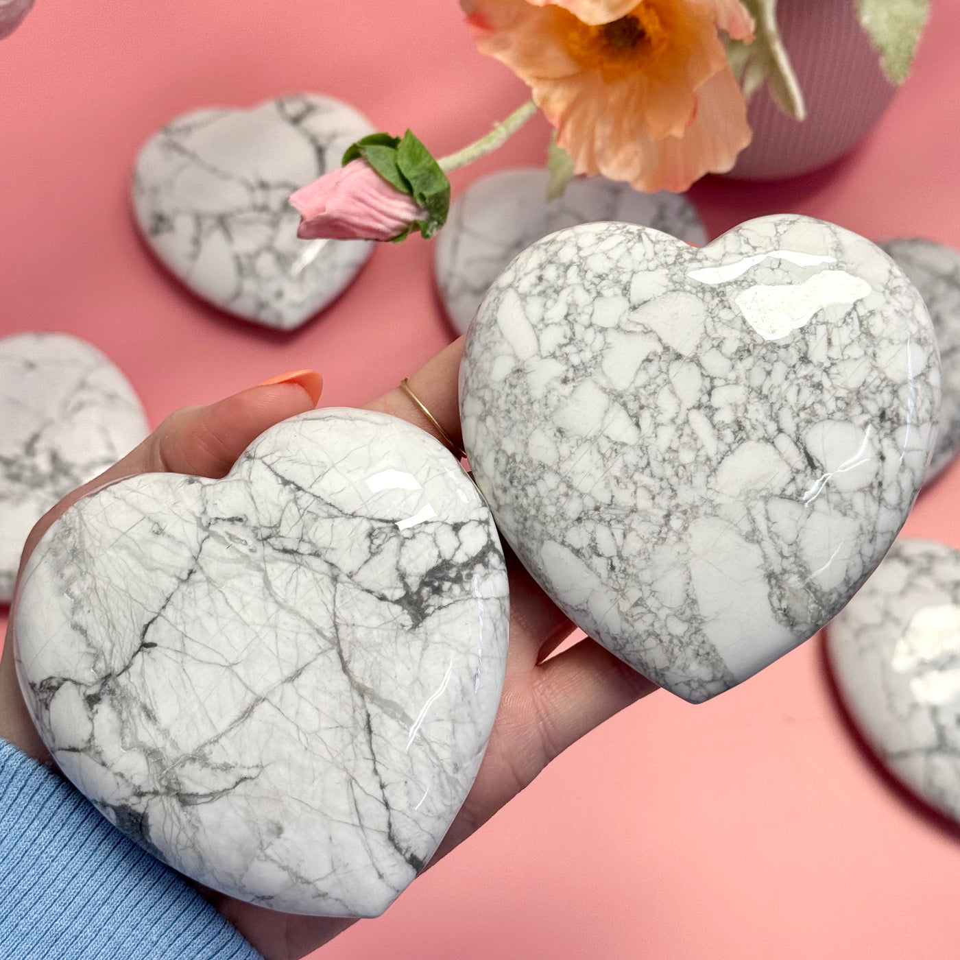 Howlite Heart