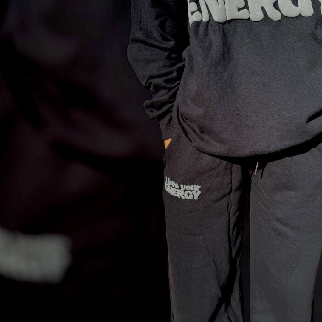 I Love Your Energy Sweatpants - Black/Gray