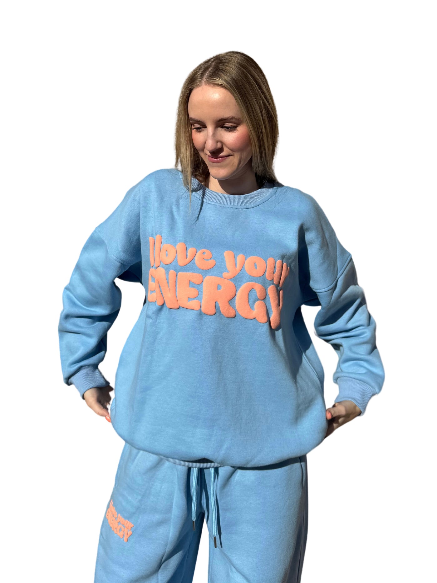 I Love Your Energy Sweatshirt - Blue/Peach