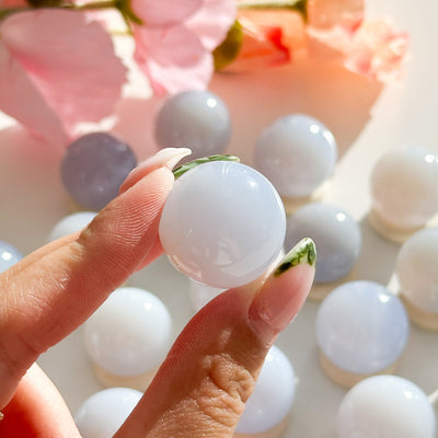 Blue Chalcedony Sphere