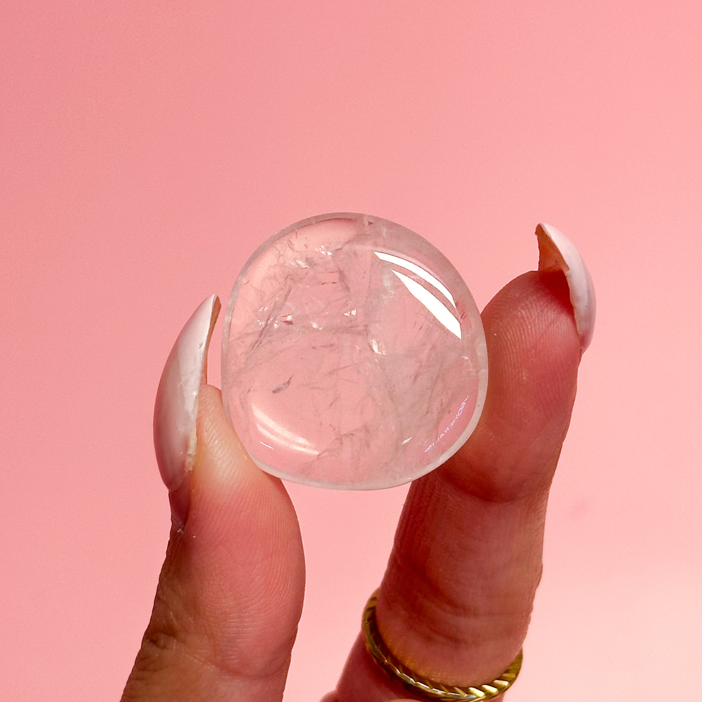 Rose Quartz Mini Flat Stone