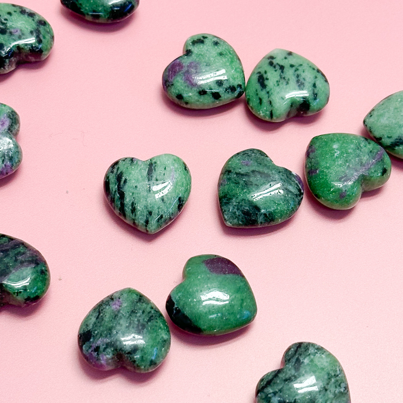 Ruby Zoisite Mini Heart