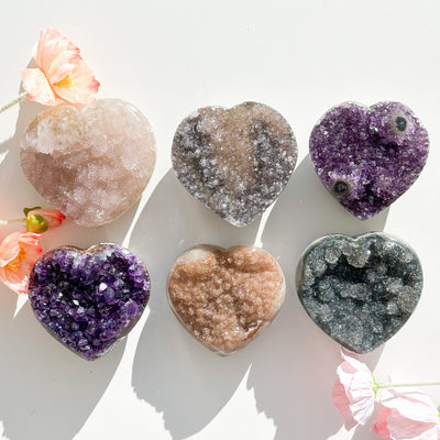 Druzy Amethyst Heart - LARGE