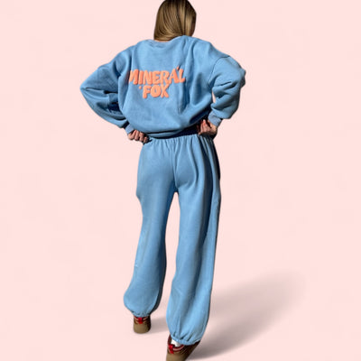 I Love Your Energy Sweatpants - Blue/Peach