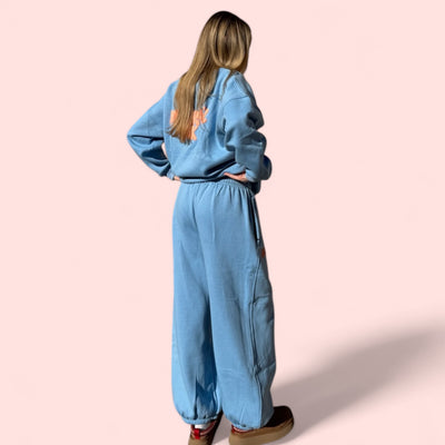 I Love Your Energy Sweatpants - Blue/Peach