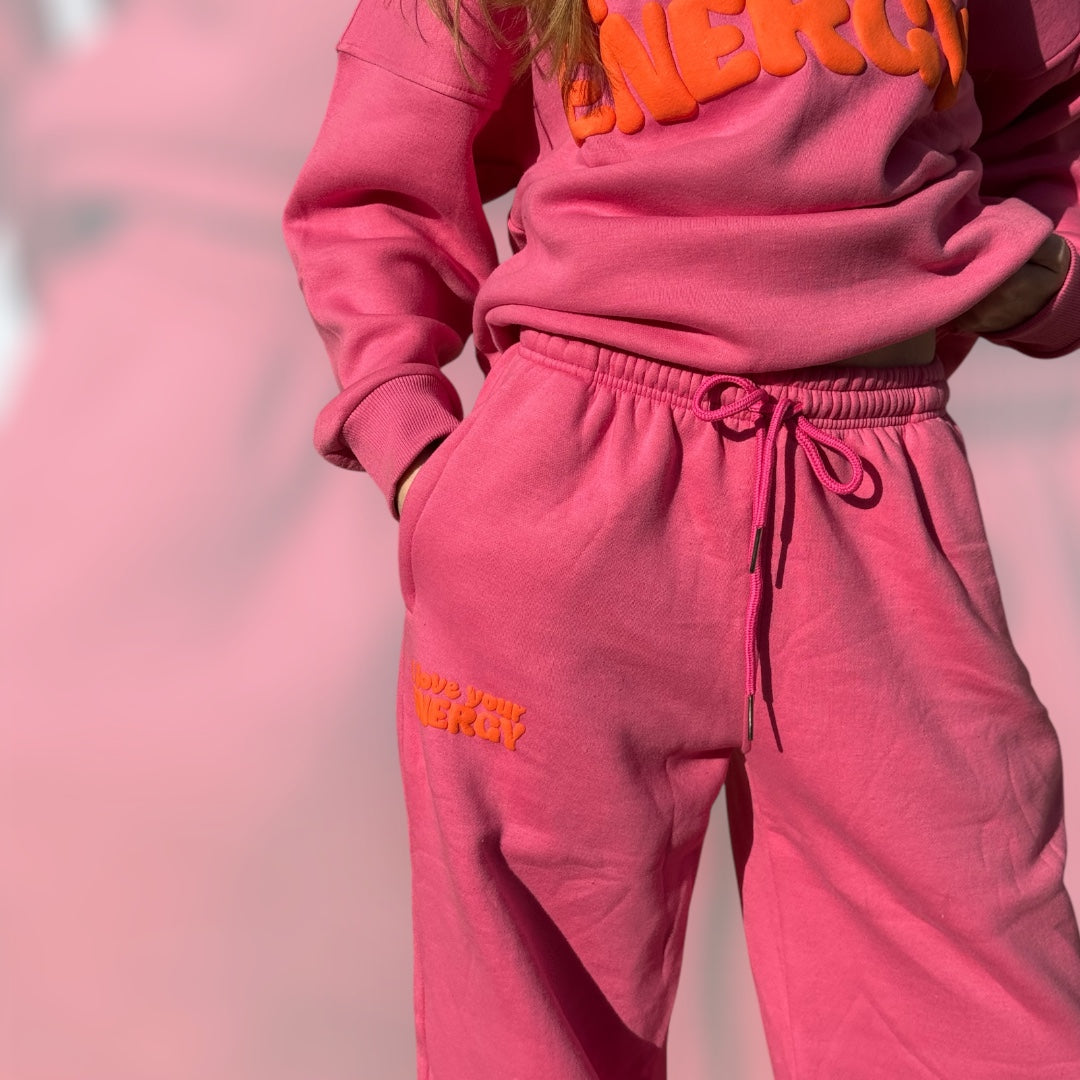 I Love Your Energy Sweatpants- Pink/Orange