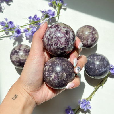 Lepidolite / Pegmatite Sphere