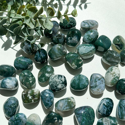 Moss Agate Tumble