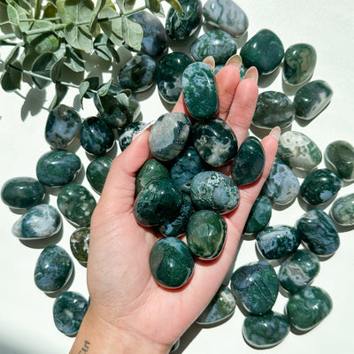 Moss Agate Tumble