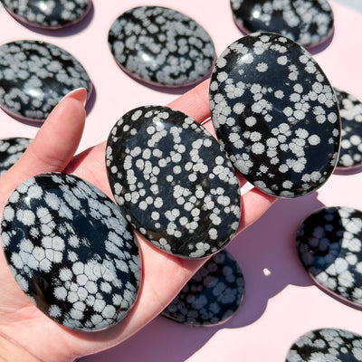 Snowflake Obsidian Palmstone