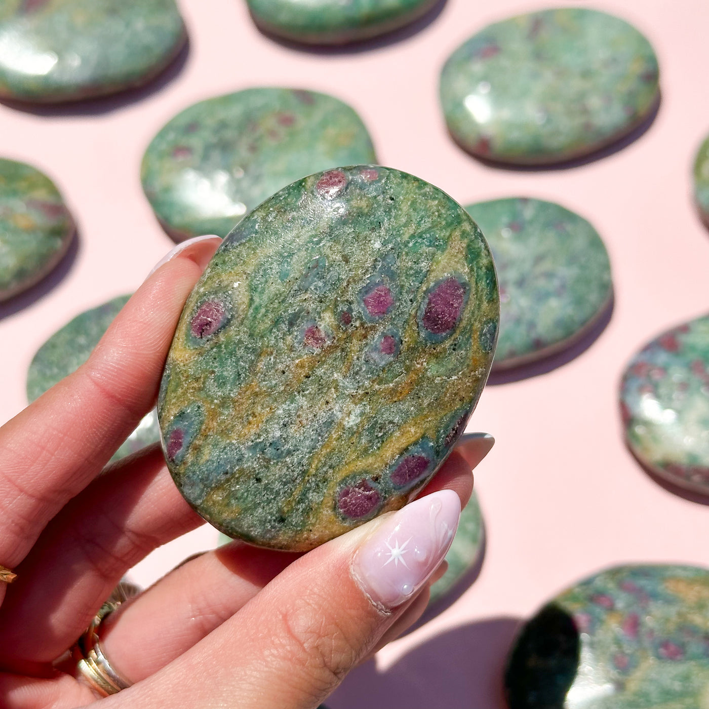 Ruby Fuchsite Palmstone