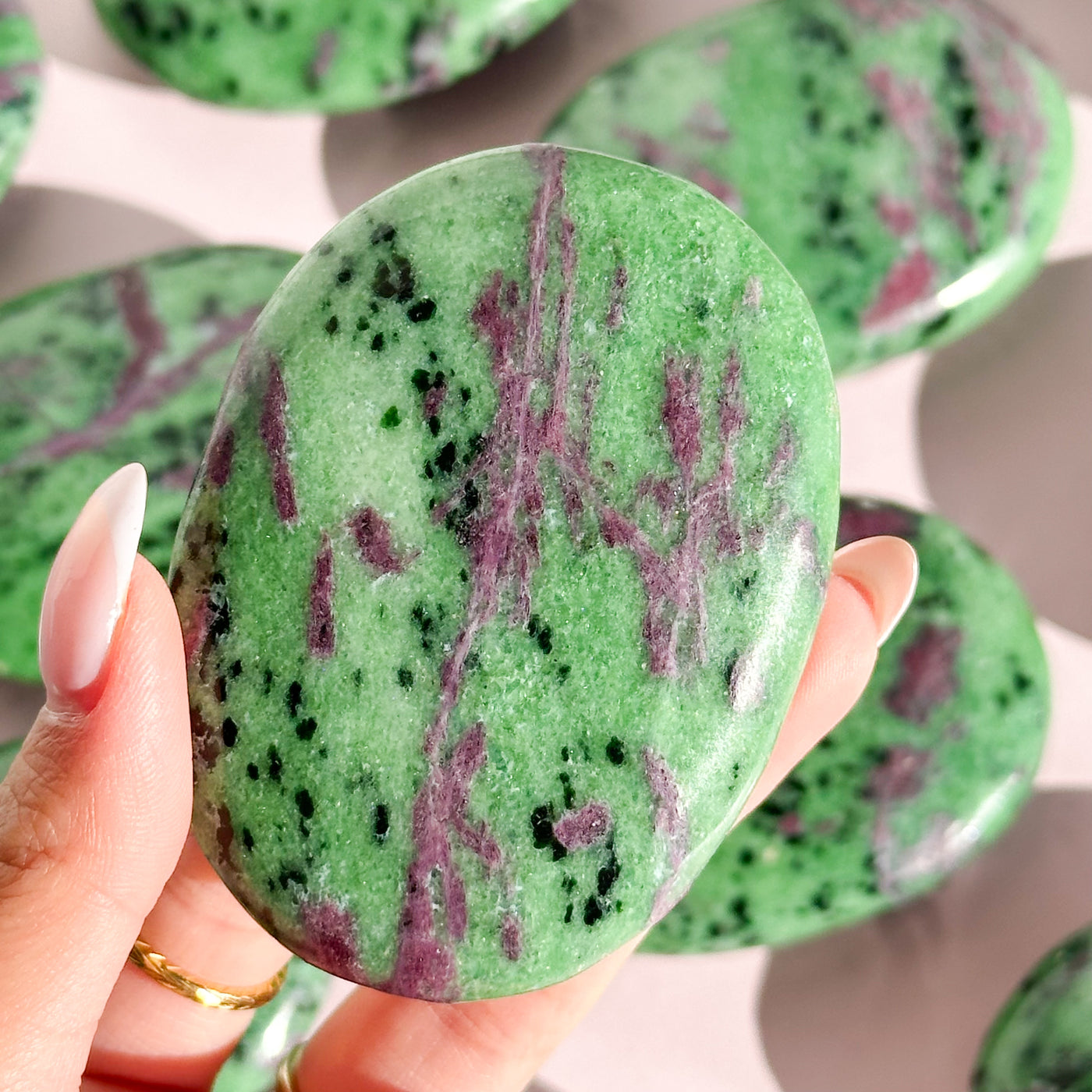 Ruby Zoisite Palmstone