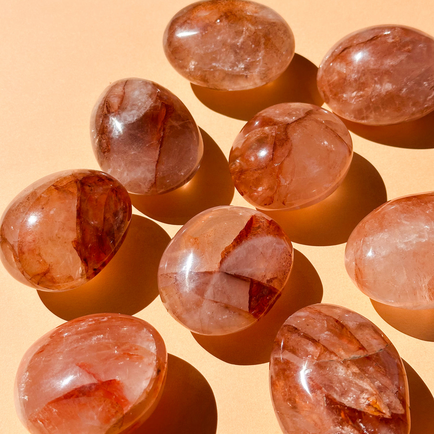 Hematoid (Fire) Quartz Tumbled Palmstone